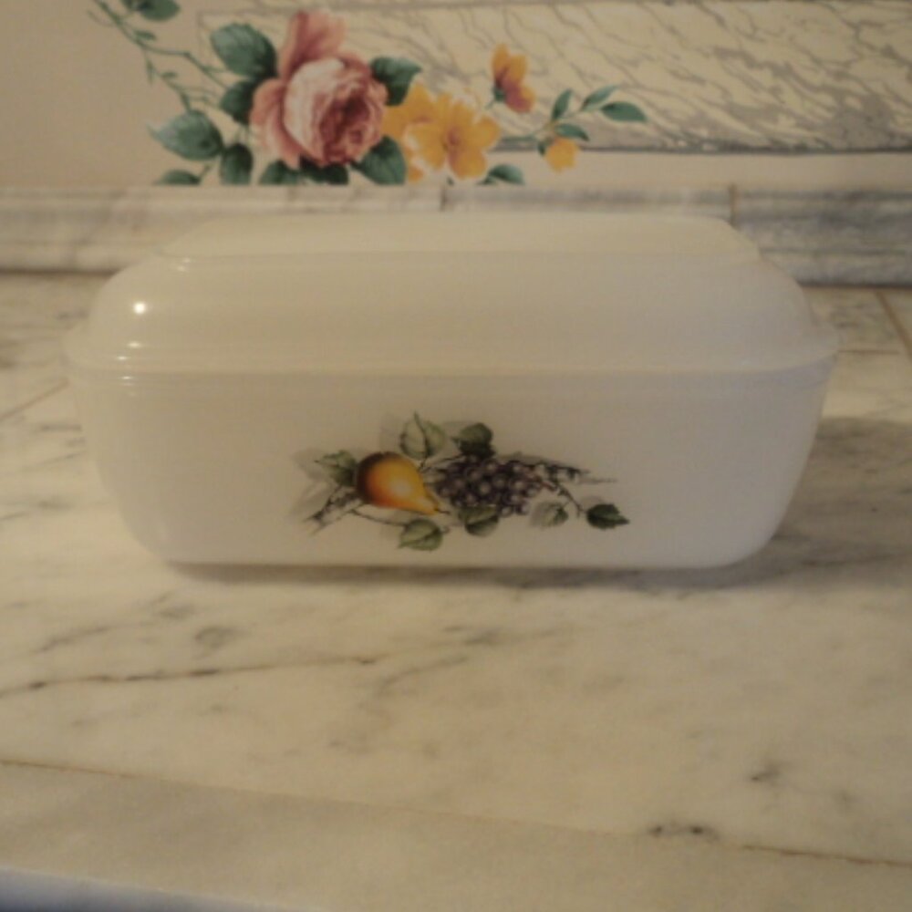 vintage glass refrigerator storage~ Arcopal France